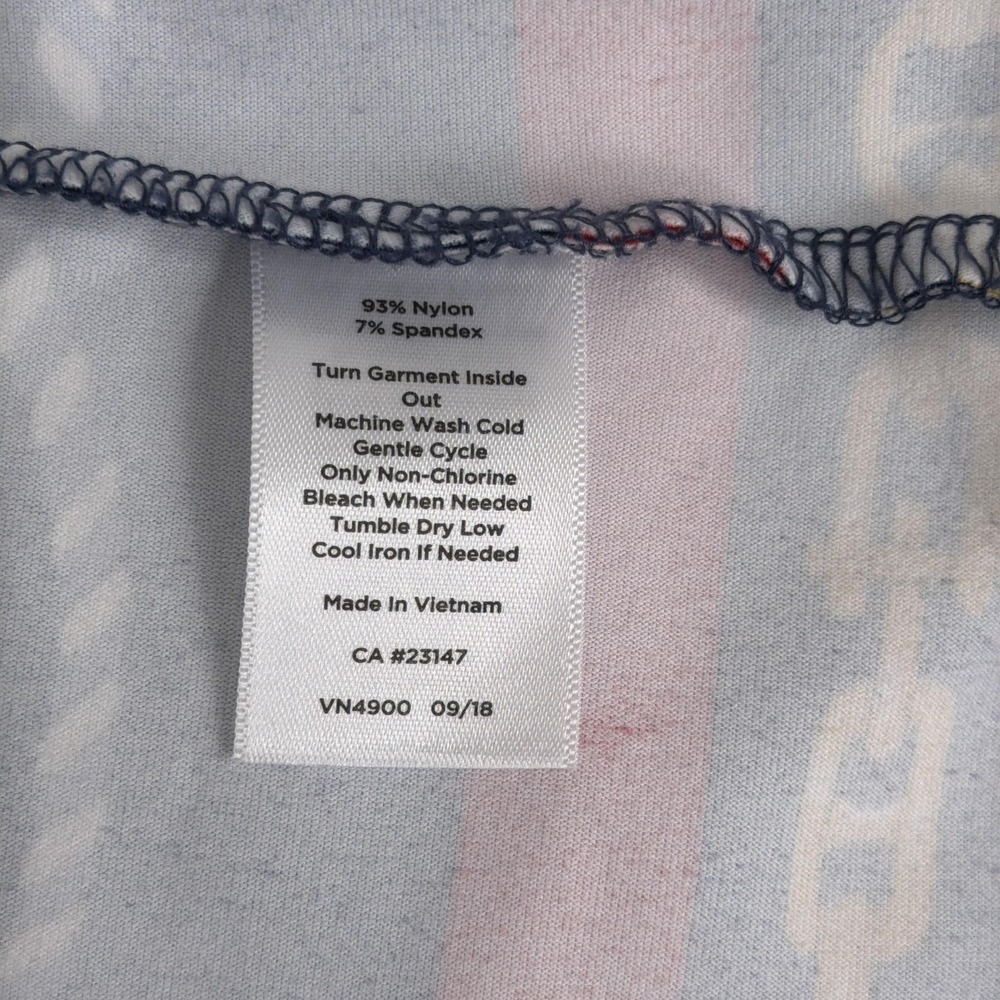 Talbots Dress Womens LP Navy Nautical Print Shift 3/4 Sleeve Stretch Petite - Picture 10 of 10